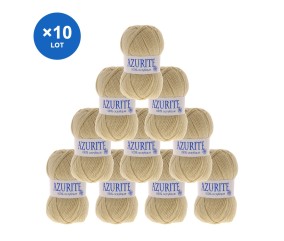 Lot de 10 pelotes Azurite 3057 Beige - Distrifil