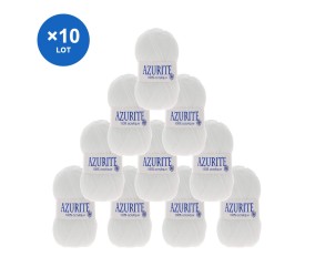 Lot de 10 pelotes Azurite 0501 Blanc - Distrifil