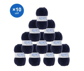 Lot de 10 pelotes Azurite 3090 Bleu marine - Distrifil