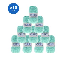 Lot de 10 pelotes Azurite 3033 Vert eau - Distrifil