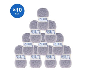 Lot de 10 pelotes Azurite 3072 Bleu gris - Distrifil