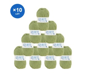Lot de 10 pelotes Azurite 0249 Kiwi - Distrifil