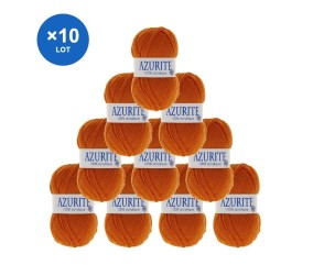 Lot de 10 pelotes Azurite 1524 Orange - Distrifil