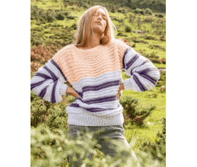 E-MODELE FEMME - GROS PULL COL BATEAU BAMBOU - BERGÈRE DE FRANCE