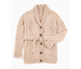 E-MODELE FEMME - VESTE À TORSADES COL CHÂLE - BERGÈRE DE FRANCE