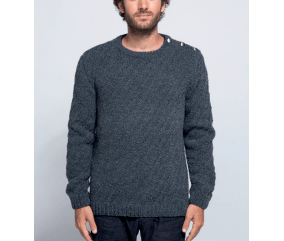 E-MODELE FEMME - PULL COL ROND GRIS - BERGÈRE DE FRANCE
