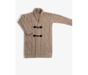 E-MODELE FEMME - MANTEAU À TORSADES COL CHÂLE - BERGÈRE DE FRANCE