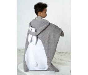 E-MODELE MIXTE - PLAID À CAPUCHE AU TRICOT - BERGÈRE DE FRANCE