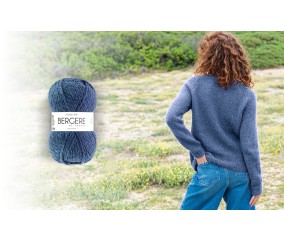 E-MODELE FEMME - PULL JERSEY RAGLAN COL ROULÉ ANABELLE - BERGÈRE DE FRANCE