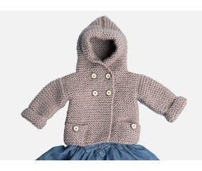 E-MODELE FEMME - MANTEAU À CAPUCHE - BERGÈRE DE FRANCE