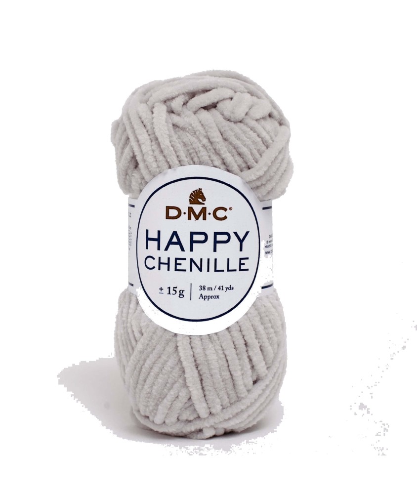 Fil spécial Amigurumi HAPPY CHENILLE 15 gr - Dmc - 11 Gris