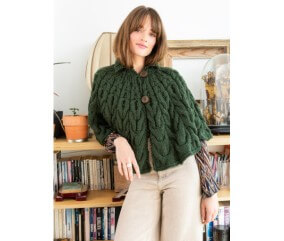 E-MODELE MIXTE - PETITE CAPE BOUTONNÉE À TORSADES - BERGÈRE DE FRANCE