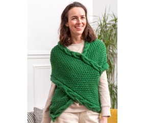 E-MODELE MIXTE - LARGE ÉCHARPE FEMME CACHE CŒUR AMBRE - BERGÈRE DE FRANCE