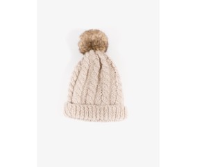 E-MODELE MIXTE - BONNET À TORSADES POMPON FOURRURE - BERGÈRE DE FRANCE