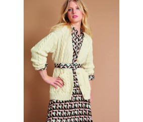 E-MODELE FEMME - VESTE IRLANDAISE COL V - BERGÈRE DE FRANCE