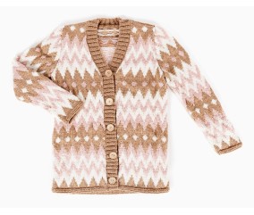 E-MODELE FEMME - VESTE JACQUARD ENCOLURE V - BERGÈRE DE FRANCE