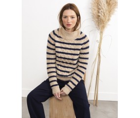E-MODELE FEMME - PULL MARIN À TORSADES DOROTHÉE - BERGÈRE DE FRANCE