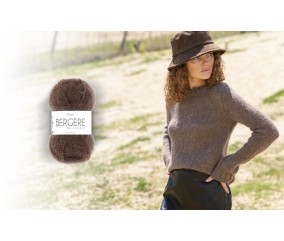 E-MODELE FEMME - PULL JERSEY COL ROND MANCHES MONTÉES FLORIANE - BERGÈRE DE FRANCE