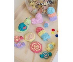 E-CATALOGUE - SET AMIGURUMI CANDY (5 MODÈLES) AU CROCHET - GRÜNDL