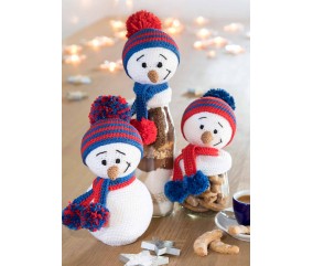 E-MODELE - BONHOMME DE NEIGE & BOCAL CADEAU AU CROCHET - GRÜNDL