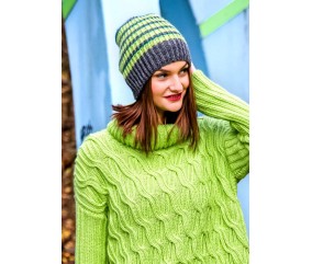 E-MODELE - BONNET BEANIE RAYÉ - GRÜNDL