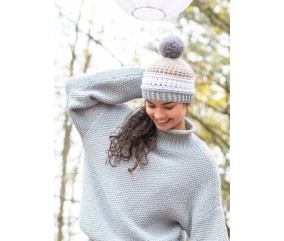 E-MODELE - BONNET AU CROCHET POINT DE PLUME - GRÜNDL