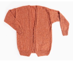 E-MODELE FEMME - GILET LARGE MOHAIR FIN COL V - BERGÈRE DE FRANCE