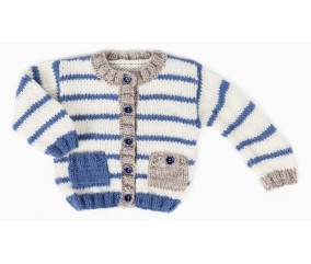Gilet bébé rayé à poches Boris - BERGÈRE DE FRANCE