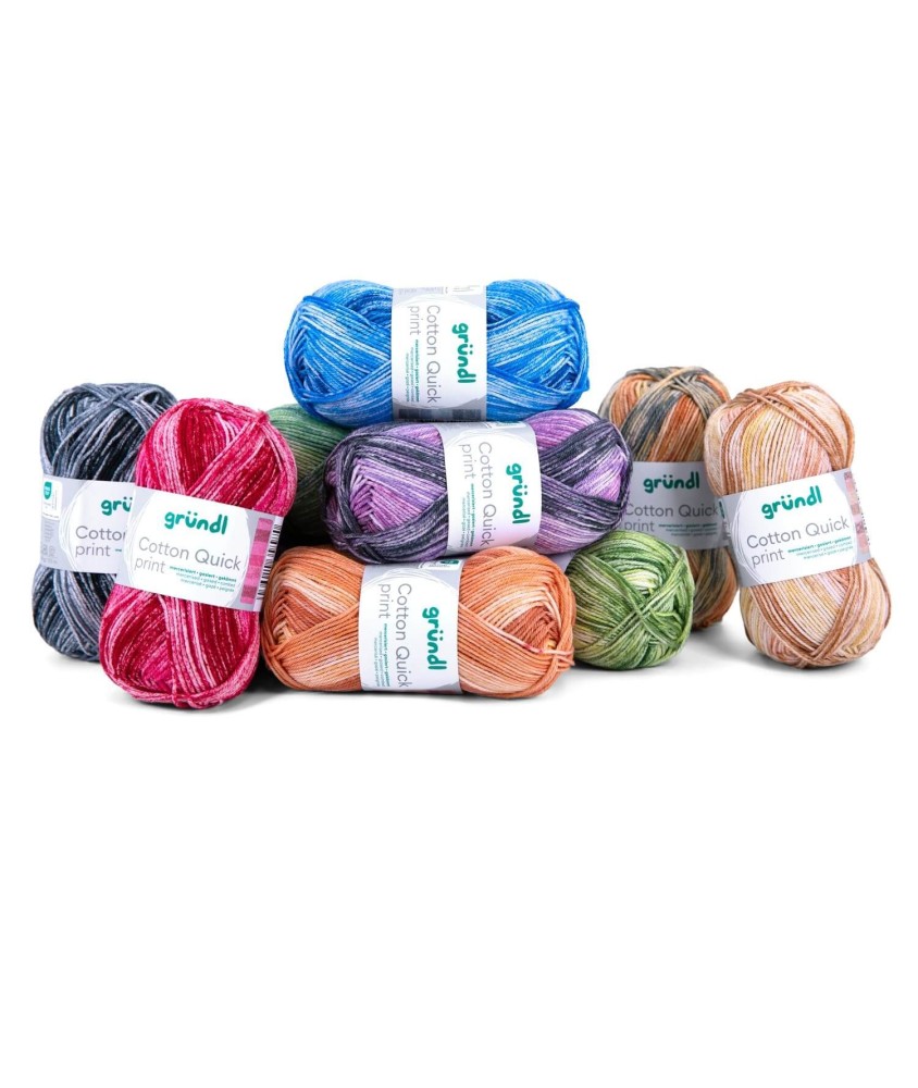 Assortiment de pelotes Cotton Quick Print Gründl