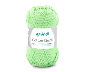 Fil à tricoter COTTON QUICK UNI - Gründl - PPSC - certifié Oeko-Tex - 103 Vert