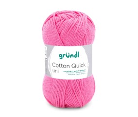 Fil à tricoter COTTON QUICK UNI - Gründl - PPSC - certifié Oeko-Tex - 107 Rose