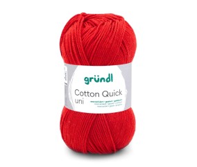 Fil à tricoter COTTON QUICK UNI - Gründl - PPSC - certifié Oeko-Tex - 120 Rouge