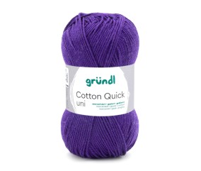 Fil à tricoter COTTON QUICK UNI - Gründl - PPSC - certifié Oeko-Tex - 109 Violet
