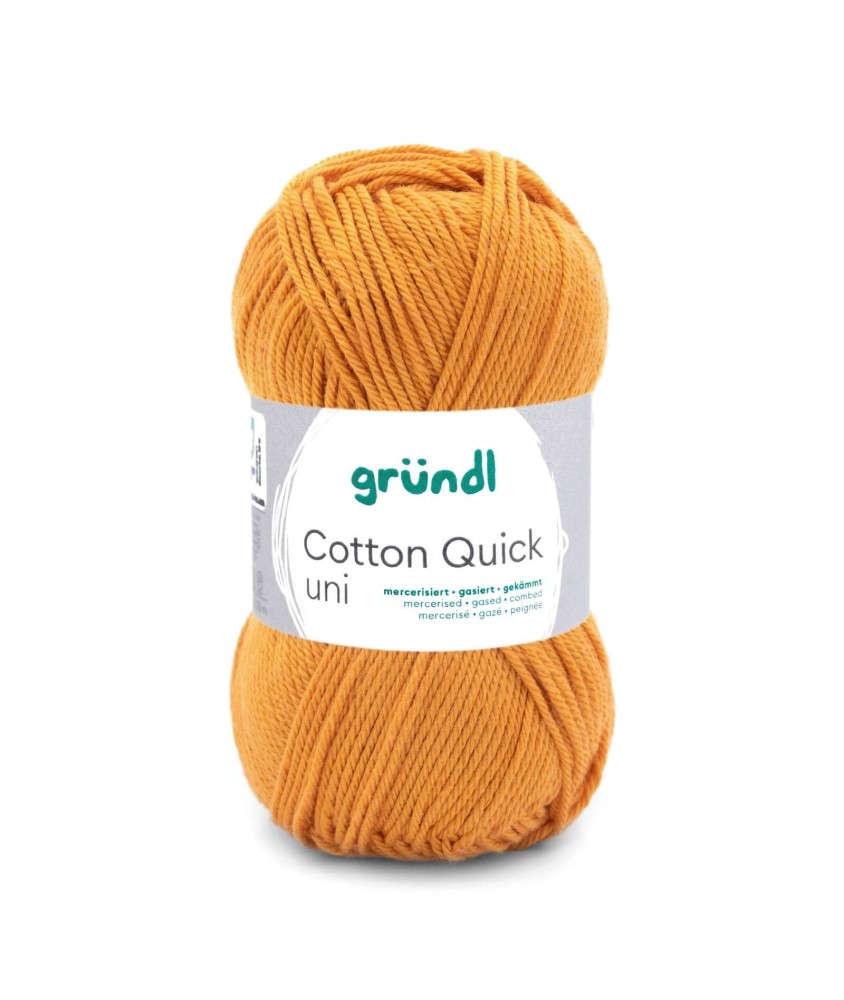 Fil à tricoter COTTON QUICK UNI - Gründl - PPSC - certifié Oeko-Tex - 124 Orange
