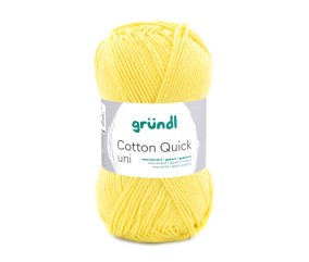 Fil à tricoter COTTON QUICK UNI - Gründl - PPSC - certifié Oeko-Tex - 131 Jaune