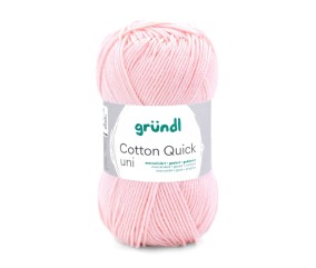 Fil à tricoter COTTON QUICK UNI - Gründl - PPSC - certifié Oeko-Tex - 133 Rose