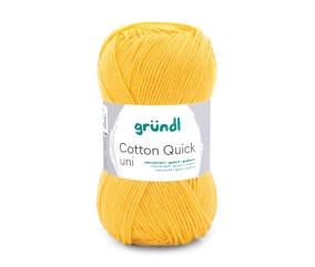 Fil à tricoter COTTON QUICK UNI - Gründl - PPSC - certifié Oeko-Tex - 138 Jaune