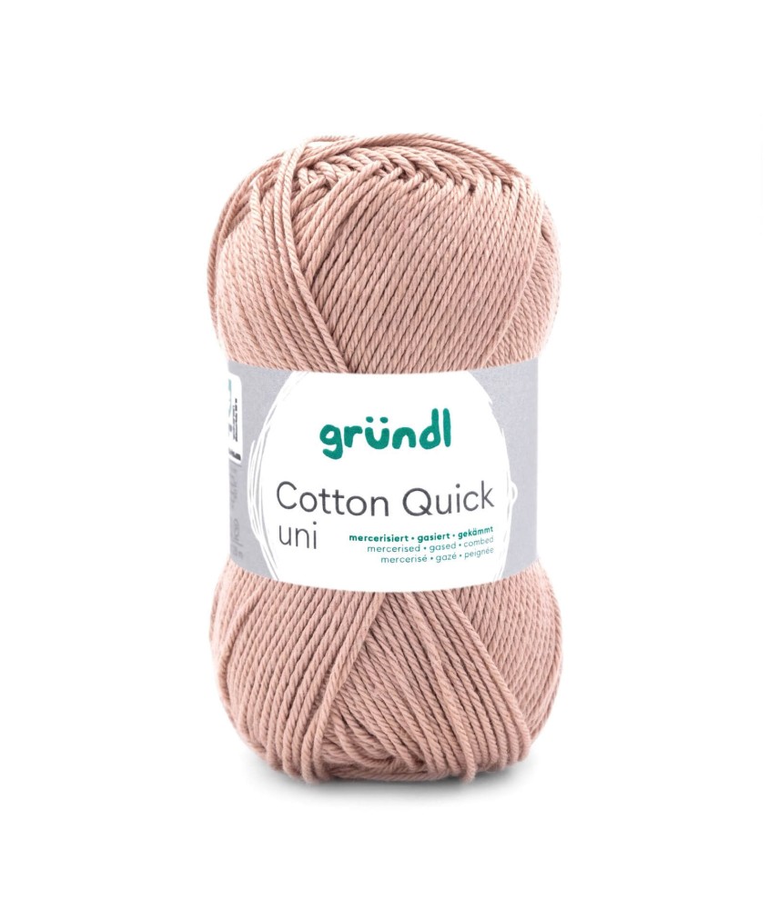 Fil à tricoter COTTON QUICK UNI - Gründl - PPSC - certifié Oeko-Tex - 139 Marron