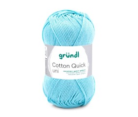 Fil à tricoter COTTON QUICK UNI - Gründl - PPSC - certifié Oeko-Tex - 141 Bleu