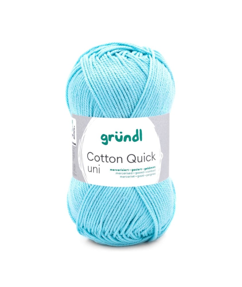 Fil à tricoter COTTON QUICK UNI - Gründl - PPSC - certifié Oeko-Tex - 141 Bleu