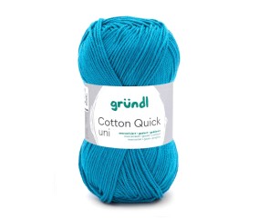Fil à tricoter COTTON QUICK UNI - Gründl - PPSC - certifié Oeko-Tex - 143 Bleu