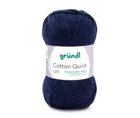 Fil à tricoter COTTON QUICK UNI - Gründl - PPSC - certifié Oeko-Tex - 145 Bleu