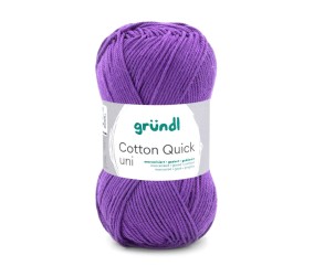 Fil à tricoter COTTON QUICK UNI - Gründl - PPSC - certifié Oeko-Tex - 130 Violet