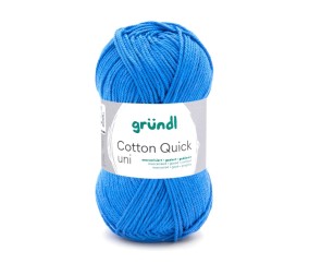 Fil à tricoter COTTON QUICK UNI - Gründl - PPSC - certifié Oeko-Tex - 126 Bleu