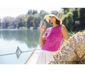 Fil à tricoter COTTON QUICK UNI - Gründl - PPSC - certifié Oeko-Tex - 128 Rose - vue 102