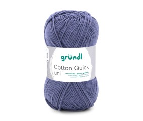 Fil à tricoter COTTON QUICK UNI - Gründl - PPSC - certifié Oeko-Tex - 137 Bleu