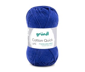 Fil à tricoter COTTON QUICK UNI - Gründl - PPSC - certifié Oeko-Tex - 135 Bleu