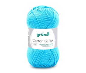 Fil à tricoter COTTON QUICK UNI - Gründl - PPSC - certifié Oeko-Tex - 136 Bleu