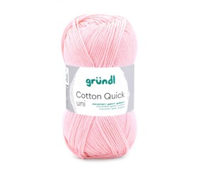 Fil à tricoter COTTON QUICK UNI - Gründl - PPSC - certifié Oeko-Tex - 94 Rose