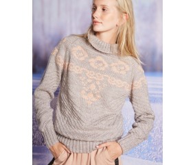 Pull à plastron motif floral - BERGÈRE DE FRANCE